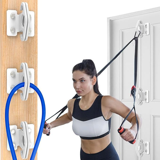 Resistance Band Wall Anchors, Wall Mounted Modular Hooking Platform, Workout Wall Mount Anchor, Training Anchor Mounted Hook Exercise Station for Home Gym Workouts,Yoga,Fitness,Strength Training