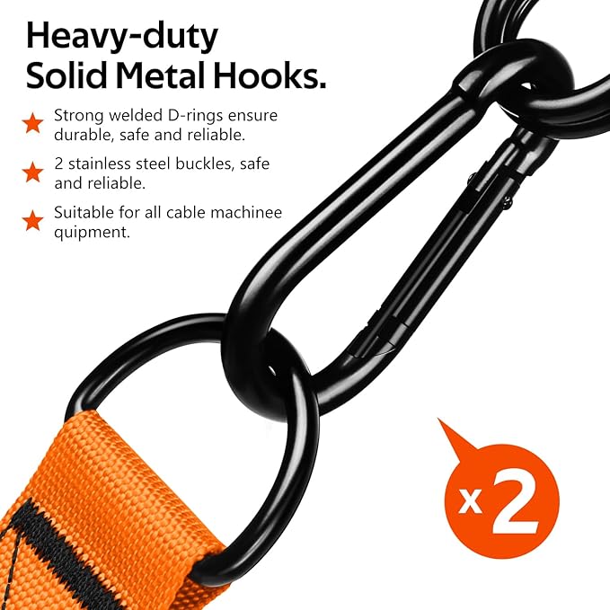 WALITO Exercise Handles, Replacement Cable Machine Attachments for Home Gym Equipment, Pulley System, Pilates, Resistance Bands, Strength Trainer, Heavy Duty Working Out Handles