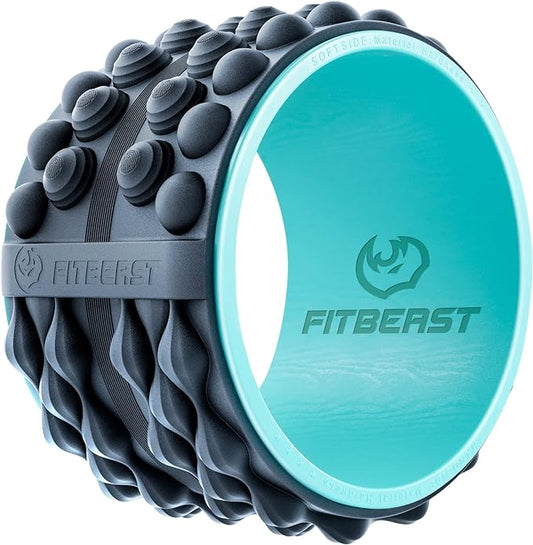 FitBeast Back Roller, Back Wheel Foam Roller - Targeted Muscle Roller for Deep Tissue Massage, Back Stretcher