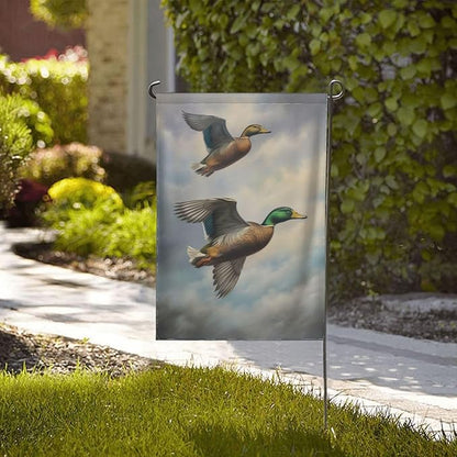 Duck Garden Flag 12x18 In Double Sided Yard Flags Lawn Sign Decor No Flagstand