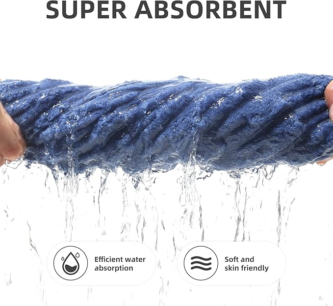 40x80 Inches Oversized Bath Sheets Extra Large Bath Towels Set of 6 for Adults Super Soft Quick Dry Lightweight Lint Free Absorbent Stripe Microfiber Shower Towels (Light Blue, 2 Piece)