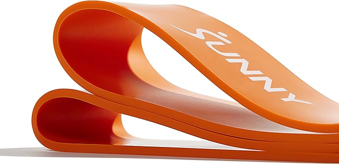 Sunny Health & Fitness Versatile Resistance Bands (Single or Combo Set) for Strength Training, Power Cage, Squat Rack, Home Gym, Body Stretching, Physical Therapy – 100, 140, 160, 180 & 10-75 LB Combo