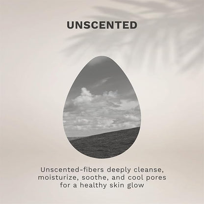 KOL Face Scrubber, Unscented Essential Oil Infused Exfoliating Facial Cleansing Pads, Disposable Exfoliator Face Sponge for Daily Cleaning and Makeup Removal, 6 Count