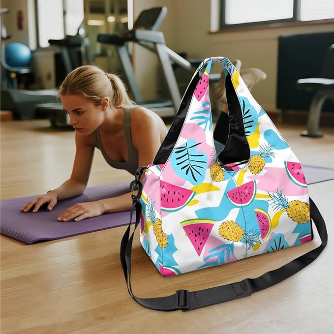 Yoga Mat Bag for Women Men Large Carryall Tote with Adjustable Shoulder Strap for Gym Yoga Travel Pilates Office