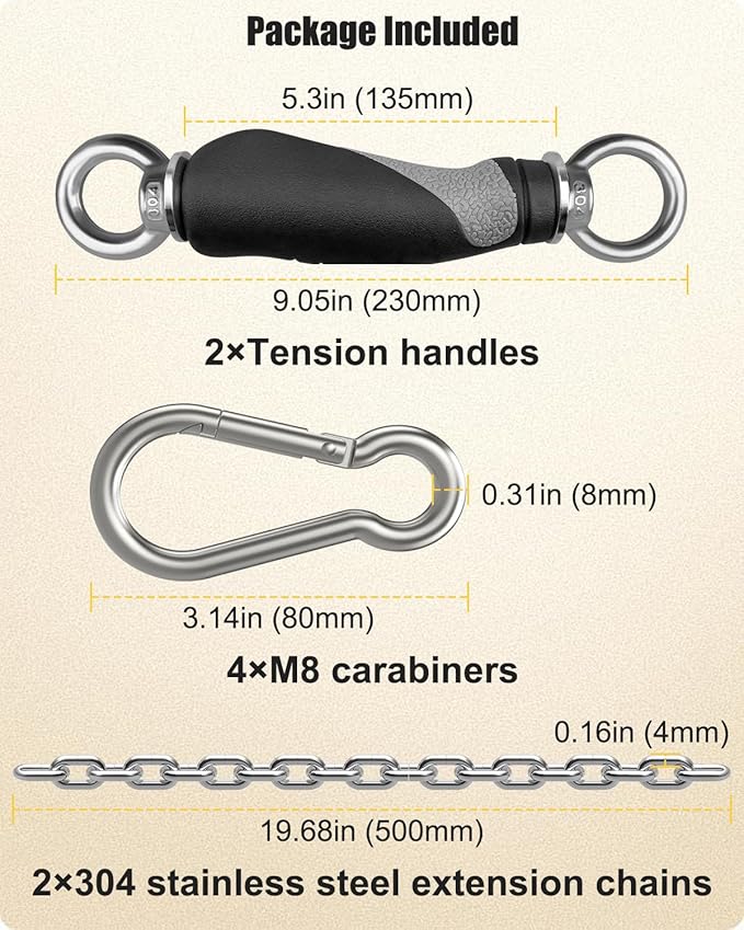 Upgrade LAT Tricep Rope Cable Attachment, Rubber Gym Exercise Handles for Cable, Ergonomic Single Handle Tricep Attachment Cable Machine, LAT Pull Down Attachments for DIY Workout Equipment