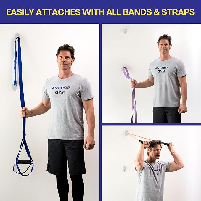 Anchor Gym Mini H1 - Resistance Band Wall Anchors for Home Workouts | Wall Mount Anchor for Resistance Bands, Stretch Straps & Suspension Trainers