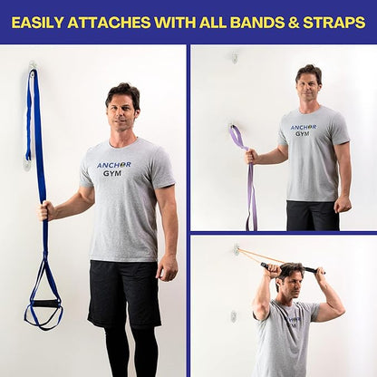 Anchor Gym Mini H1 - Resistance Band Wall Anchors for Home Workouts | Wall Mount Anchor for Resistance Bands, Stretch Straps & Suspension Trainers