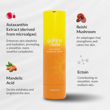 High Esteem Balancing Cream - Lightweight Hydrating Face Cream for Sensitive, Dry Skin. Soothes Redness, Strengthens Skin Barrier. 50ml/1.7 oz
