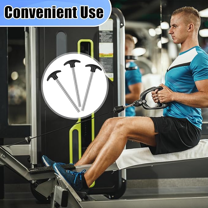 3pcs Weight Stack Pin, Gym Pins for Weight Stack,Weight Lifting Pins for Universal Home Commercial Gym Strength Training Equipment Machine Pin Insert Accessories（3/8" Diameter / 6" Locking Space）