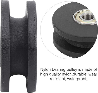 Fitness Bearing Pulley, 10pcs Gym Pulley 50mm 2in Strength Training Pulley Nylon Exercise Strength Training Accessory for Home Gym Attachments