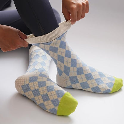 Grip Women Socks Pilates Yoga Socks Non Slip Barre Dance Hospital Running Cute Cotton Ankle Slipper Sock 3 Pairs
