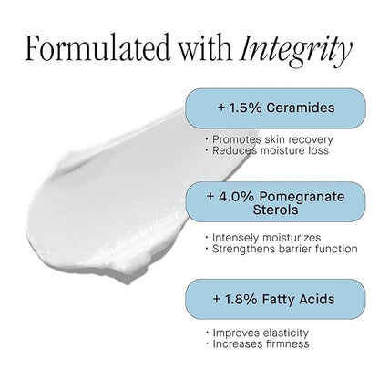 Brandefy Tri Lipid Replenish Treatment - 1.5% Ceramides, 4.0% Sterols, 1.8% Fatty Acids - Peptide Moisturizer, Hydrating Face Cream, Made in the USA (1.6 Oz)
