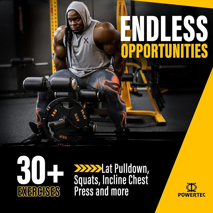 Powertec Fitness Workbench LeverSystem - Workout Bench, 500 LB Weight Capacity - Gym Equipment for Home - Adjustable Full Body Workout Machine