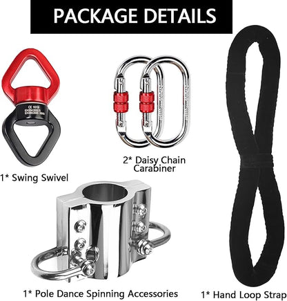 PRIOR FITNESS Aerial Pole Strap Set Pole Grip Dancing Accessory Silks Silkii Professional Grade Accessory Set for Aerial Yoga and Fitness Training