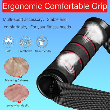 Exercise Handle, Replacement Fitness Equipment for Pilates, Yoga, Strength Trainer, Pull Down Home Gym Red, Grey, Blue Working Out Handle
