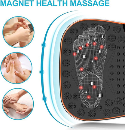 AXV Vibration Plate Exercise Machine Whole Body Workout Portable Mini Vibrate Fitness Platform Lymphatic Drainage Machine for Weight Loss Shaping Toning Wellness Home Gyms Workout (Mini)