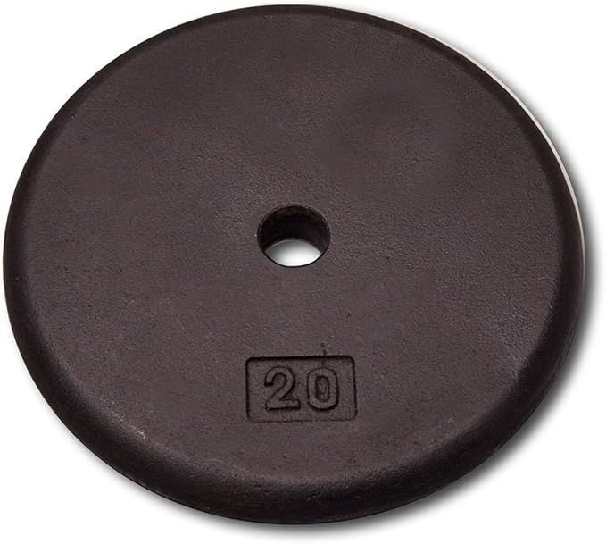 Body-Solid Standard Black Iron Weight Plate - Perfect for Strength Training, Home Gym, and Barbell Workouts - Fits 1" Bars