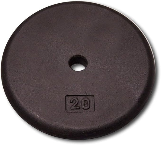 Body-Solid Standard Black Iron Weight Plate - Perfect for Strength Training, Home Gym, and Barbell Workouts - Fits 1" Bars