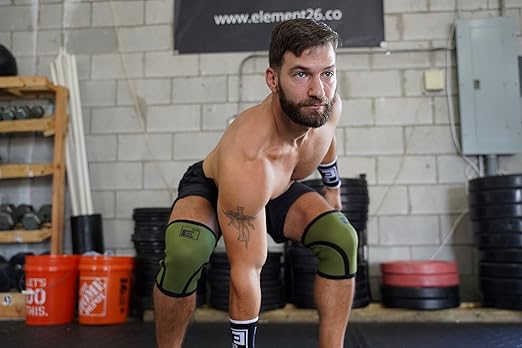 Element 26 Knee Sleeves for Weightlifting (Sold as a Pair) - 6mm Premium Neoprene for Compression, Mobility, and Warmth - Compression Sleeve for Functional Fitness, Squats, Deadlifts (Medium, OD Green)