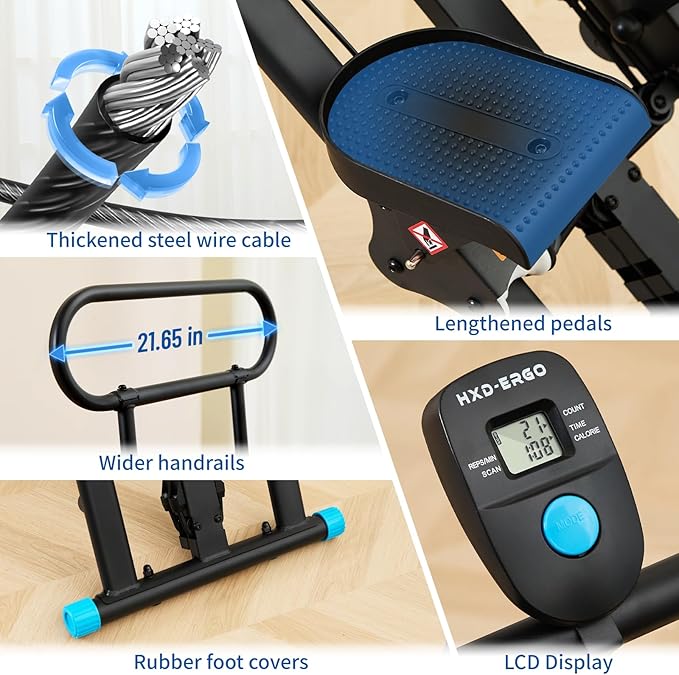 Stair Stepper for Home Gym,Folding Vertical Climber Cardio Exercise Machine,Stair Climber for Full Body Workout with Adjustable Handlebar for Women & Men