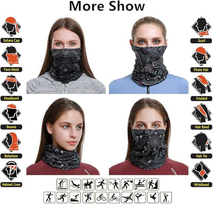Headband Neck Gaiter Head Wrap Headwear Face Mask Magic Scarf Bandana for Men and Women