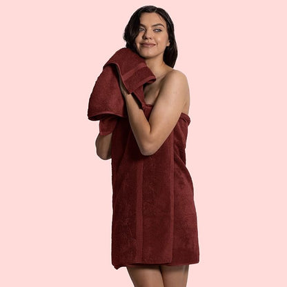Chakir Turkish Linens 100% Cotton Premium Turkish Towels for Bathroom | 16'' x 30'' (4-Piece Hand Towel, Cranberry)