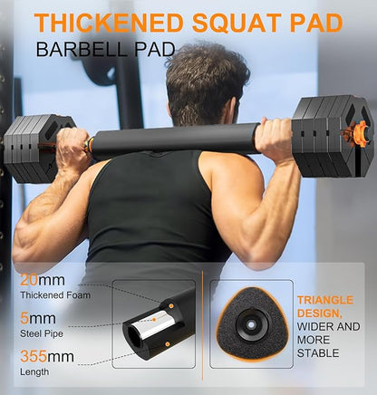 Adjustable Dumbbells 20/30/40/60lbs Free Weight Set with Connector, 5 in 1 Dumbbells Set Used as Barbell, Kettlebells, Weightlift, Push Up Stand, Weight Plate, Women Men Fitness Exercises Equipmentfor Home Gym