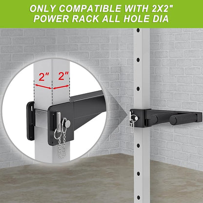 Dip Bar Attachment for Power Rack, Non-Slip Wide & Narrow Grip Handles, 500 lbs Capacity, Squat Rack Attachment for Dips, Inverted Rows, Push-Ups
