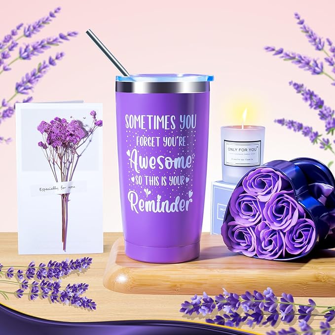 14PCS Birthday Gifts for Women ,Mom, Wife, Girlfriend, Sister, Her- Self Care Gifts Get Well Soon Gifts Basket for Women Lavender Relaxing Spa Gifts Care Package w/ Blanket Mothers Day Gifts for Mom