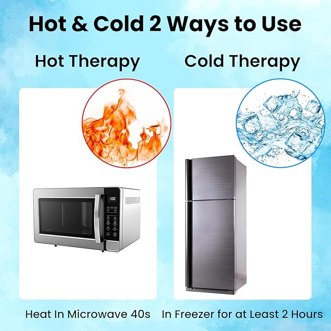 I-THERA-U Migraine Relief Cap & Neck Ice Pack Wrap Gel Combo, 2Pcs-Set Reusable Headache Hat Ice Pack Mask, Cervical Cold Compress Head Wrap for Tension, Cooling, Pain Relieve