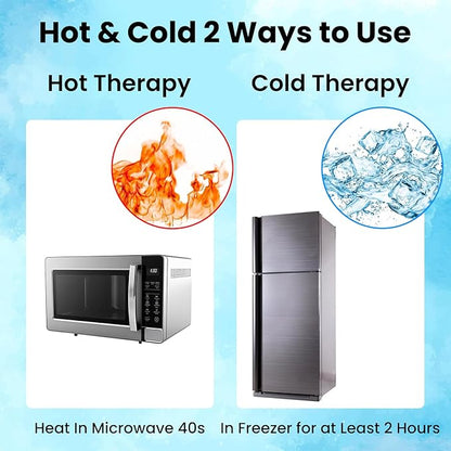 I-THERA-U Migraine Relief Cap & Neck Ice Pack Wrap Gel Combo, 2Pcs-Set Reusable Headache Hat Ice Pack Mask, Cervical Cold Compress Head Wrap for Tension, Cooling, Pain Relieve