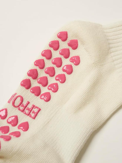 Crew Half Calf Grip Socks, Cutest Fruits Pilates Socks, Ruffle socks, Non-Slip, Barre Yoga Fitness