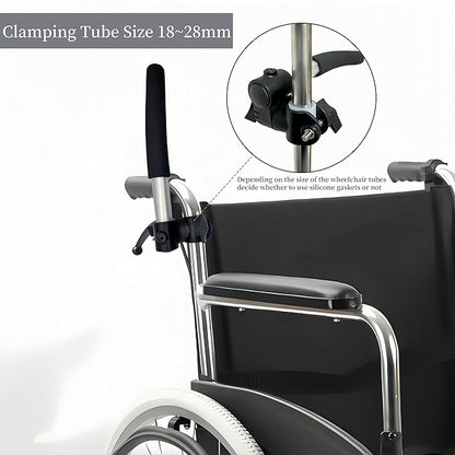 Wheelchair Handle Extenders，Adjustable Stroller Extension Rack，Universal Handlebar Extension Push Bar for Wheel Chair & Indoor Exercise Bike for Adults-2 Pack
