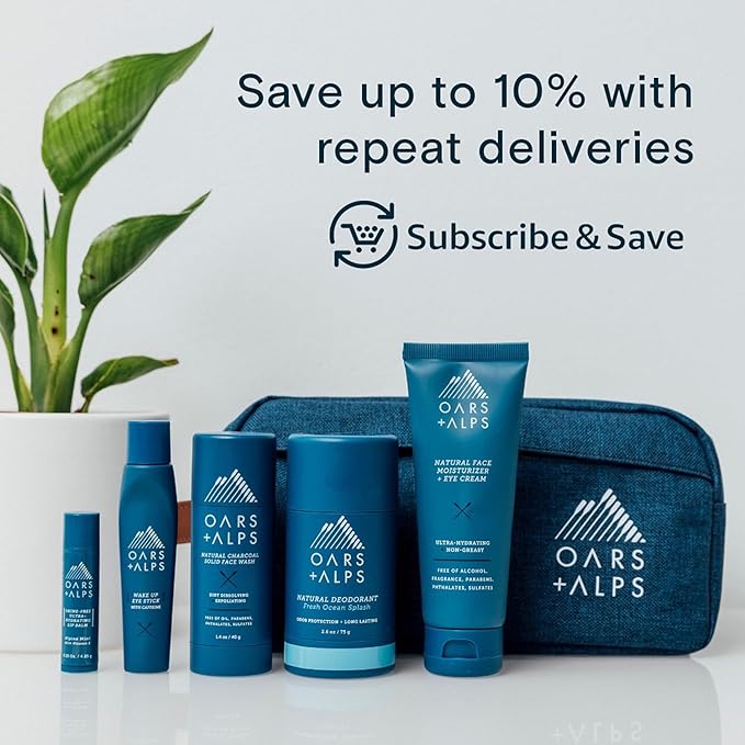 Oars + Alps Men's Sulfate Free Hydrating Shampoo, Infused with Kelp & Algae Extracts, Moisturizing Formula, Fresh Ocean Splash Scent, 1 Pack, 13.5 Fl Oz