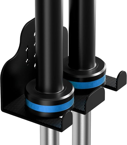 Barbell Wall Holder,Olympic Hanger,Garage Gym Bar Wall Rack,Vertical Barbell Mount Rack,Space Saving Commercial or Home Gym Accessory,Holds Under 33mm Bar Size(Black)
