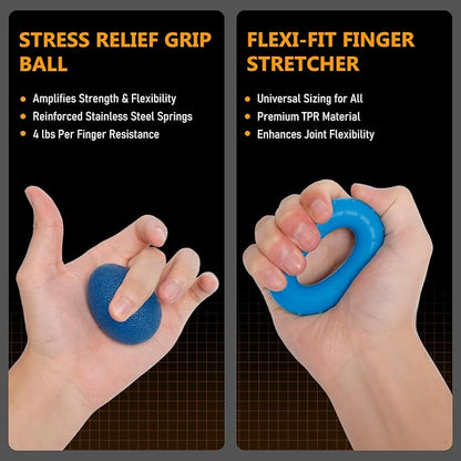 JKSHMYT Grip Strength Trainer Kits (5 Pack), Adjustable Resistance Forearm Strengthener, Hand Gripper Strengthener for Muscle Building and Injury Recovery for Athletes