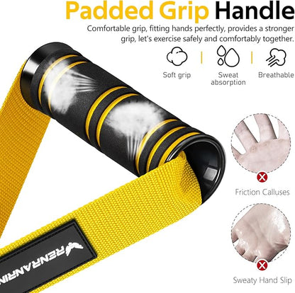 RENRANRING Gym Exercise Handles, Replacement Handle Attachments for Cable Machine Pulleys, Resistance Band and Strength Trainer, Pull Down Workout Accessories, Home Gym Add On Equipment