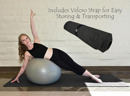 Tatago Extra Thick Yoga Mat Wide & XL-Our 10mm Extra Large Yoga Mat Thick Extra Wide And Long For Total Joint Cushioning. A Large Exercise Mat Thick And Perfect For Home Workout Pilates Or Studio.