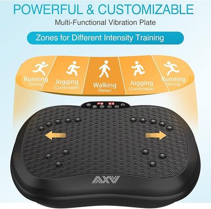 AXV Vibration Plate Exercise Machine Whole Body Workout Portable Mini Vibrate Fitness Platform Lymphatic Drainage Machine for Weight Loss Shaping Toning Wellness Home Gyms Workout (Mini)