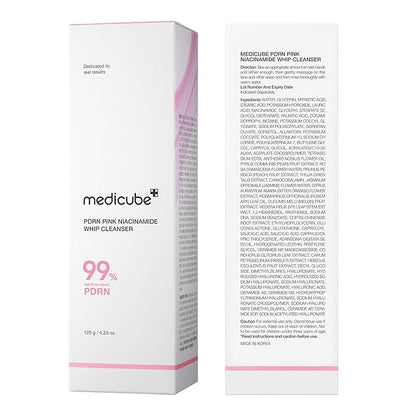 medicube PDRN Marshmallow Whip Cleanser | Face Wash, Cleansing Foam for Pore Care & Uneven Skin Tone | Gentle Daily Deep Cleansing | Hydrating and Nourishing Facial Cleanser | Korean Skincare