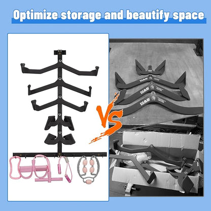 LAT Pulldown Attachments LAT Pull Down Bar Storage Rack for Mag Grip LAT Pulldown Machines Attachments Stand Cable Attachment Storage Rack for Home Gym and Gym Wall Storage
