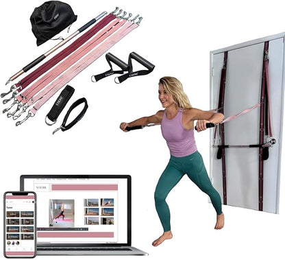 STAERK Pilates Suspension Training System - Premium Resistance Training Kit - At-Home Pilates for Strength & Flexibility - Resistance Bands Set for Home Gym, Travel, and Outdoors