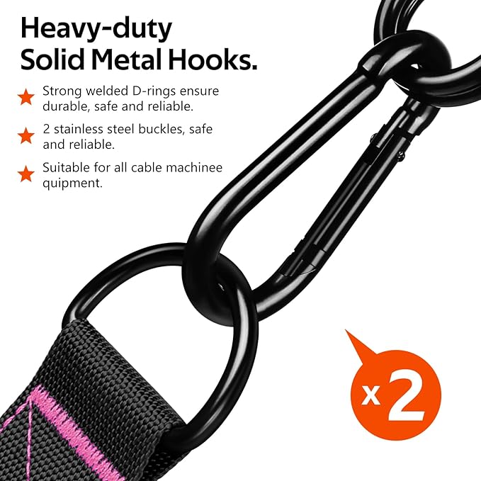WALITO Exercise Handles, Replacement Cable Machine Attachments for Home Gym Equipment, Pulley System, Pilates, Resistance Bands, Strength Trainer, Heavy Duty Working Out Handles