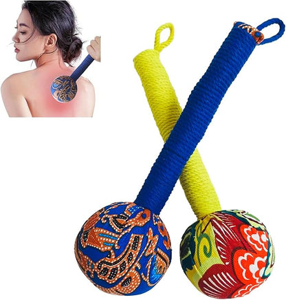 Manual Hammer Massager,Whole Body Massage Hammer,Back Pain Massage Hammer 2P Blue and Yellow…