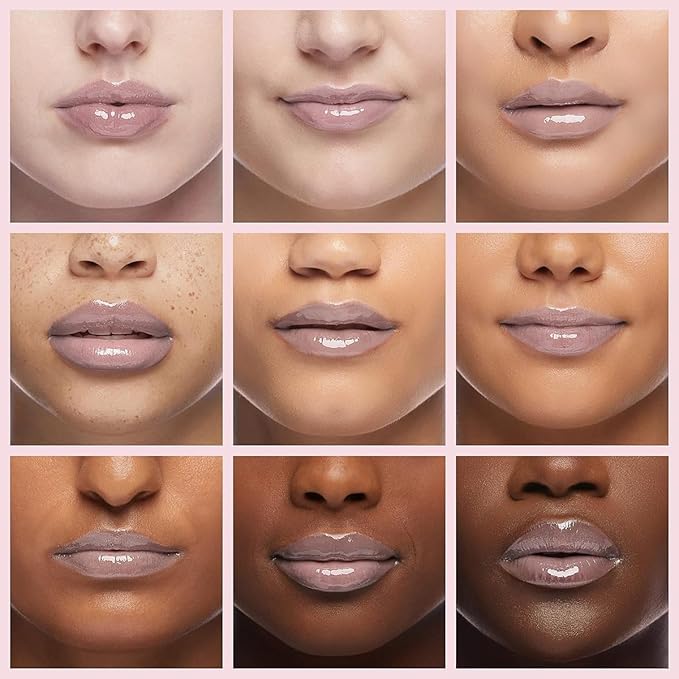2PCS Hydrating Lip Glow Oil, Lip Oil Gloss Transparent Toot Tinted Nourishing Long Lasting Repairing Lightening Lip Lines (CLEAR) 0.2 OZ