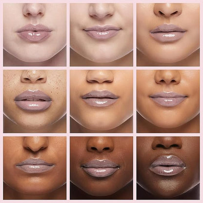 2PCS Hydrating Lip Glow Oil, Lip Oil Gloss Transparent Toot Tinted Nourishing Long Lasting Repairing Lightening Lip Lines (CLEAR) 0.2 OZ