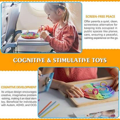 Sensory Activity Board for Kids Toddler Boys , Sensory Fidget Toys for Stress Anxiety Autistic ADHD, Calm Down Travel Airplane Essentials Toys for 3+ Year Old, Stuffers Gifts for Teen Girl