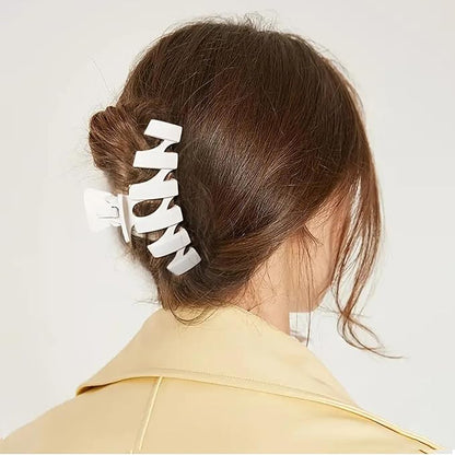 8PCS Hair Clips for Women, Flower Claw Clips for Thick Hair, Non-Slip Hair Accessories with Multi-Styles, Neutral Colors Hair Claw Clips and Variety Pack, Ideal for Girls