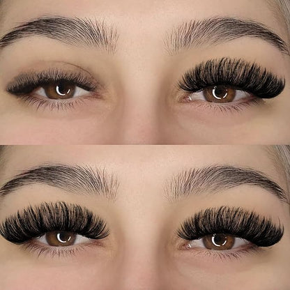 Lashes False Wispy Eyelashes Volume Cat Eye 11-18 mm Long Lash Strips Fake Mink Eyelash Pack Natural Look Fluffy Full Strip Lashes Clear Band Easy Eyelashes for Beginners with Cluster Looking