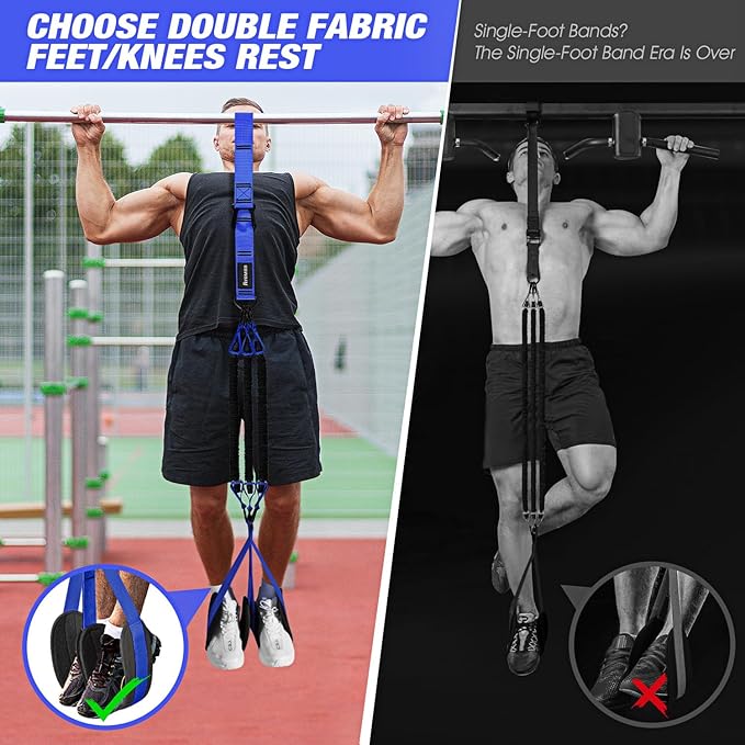 Pull Up Assistance Bands, Resistance Bands for Pull Up Bar Workout, Adjustable Heavy Duty Pull Up Assist Equipment with 4 Assistance Bands, Home Gym Fitness Exercise Strength Training